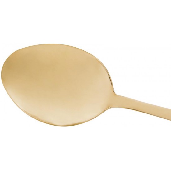 Colher 27,5cm Aço Inox Para Servir Positano Dourada